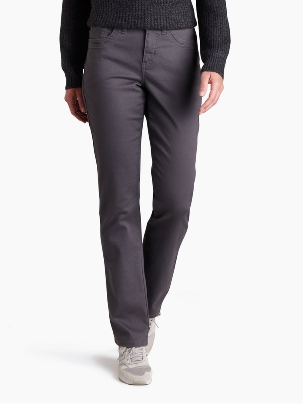 Kuhl Kontour Straight Pants Womens 10 Reg Gray Stretch Travel Outdoor